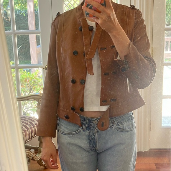 3.1 Philip Lim Brown Leather Jacket - Picture 2 of 12